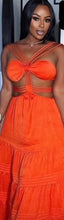 Load image into Gallery viewer, “CLASSY”ORANGE SUNDRESS
