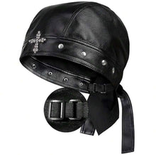 Load image into Gallery viewer, “CROSS” BLACK BIKER HAT
