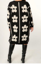 Load image into Gallery viewer, “LAYSHA” BLACK &amp; WHITE FLORAL CARDIGAN
