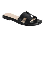 Load image into Gallery viewer, “HERMES” BLACK SANDAL
