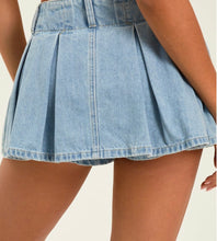 Load image into Gallery viewer, &quot;DAKOTA DENIM&quot; CHEER SKORT
