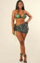 Load image into Gallery viewer, &quot;BUTTERFLIES&quot; GREEN 3 PIECE SWIM SUIT
