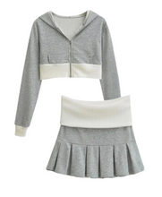 Load image into Gallery viewer, “APPAREL” GREY HOODIE SET
