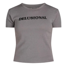 Load image into Gallery viewer, &quot;DELUSIONAL CROP TEE&quot;
