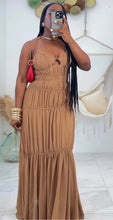 Load image into Gallery viewer, “PARADISE”TAN SUN DRESS
