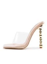 Load image into Gallery viewer, &quot;METRO&quot; CLEAR NUDE HEEL
