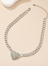 Load image into Gallery viewer, “HEART LOVE” SILVER NECKLACE
