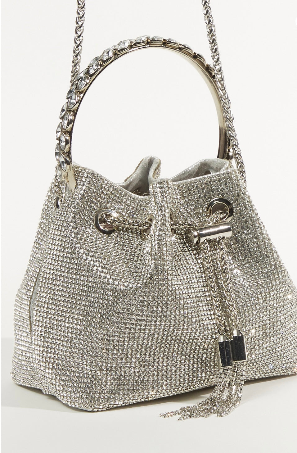 Rhinestone Bucket Handbag