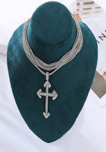 Load image into Gallery viewer, “CROSS MY HEART” SILVER CHAIN NECKLACE
