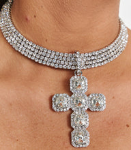 Load image into Gallery viewer, “CRUSHED CROSS” DIAMOND NECKLACE
