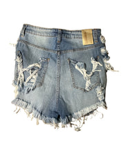Load image into Gallery viewer, CRAZY RIPPED JEANS SHORTS
