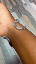 Load image into Gallery viewer, “NICOLE” SILVER CUFF BANGLE
