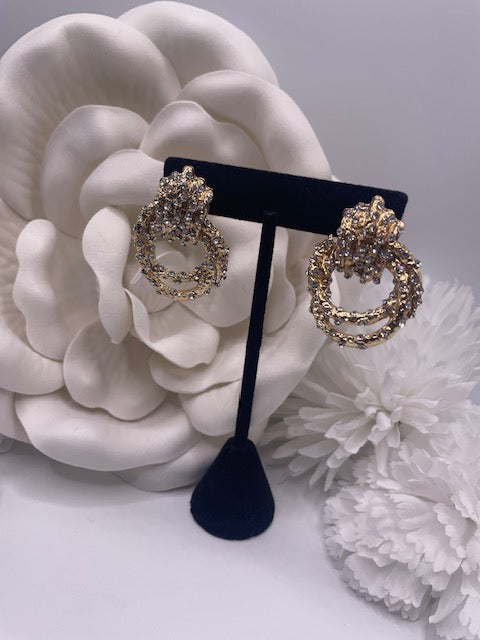 Gold Bond Diamond Earrings