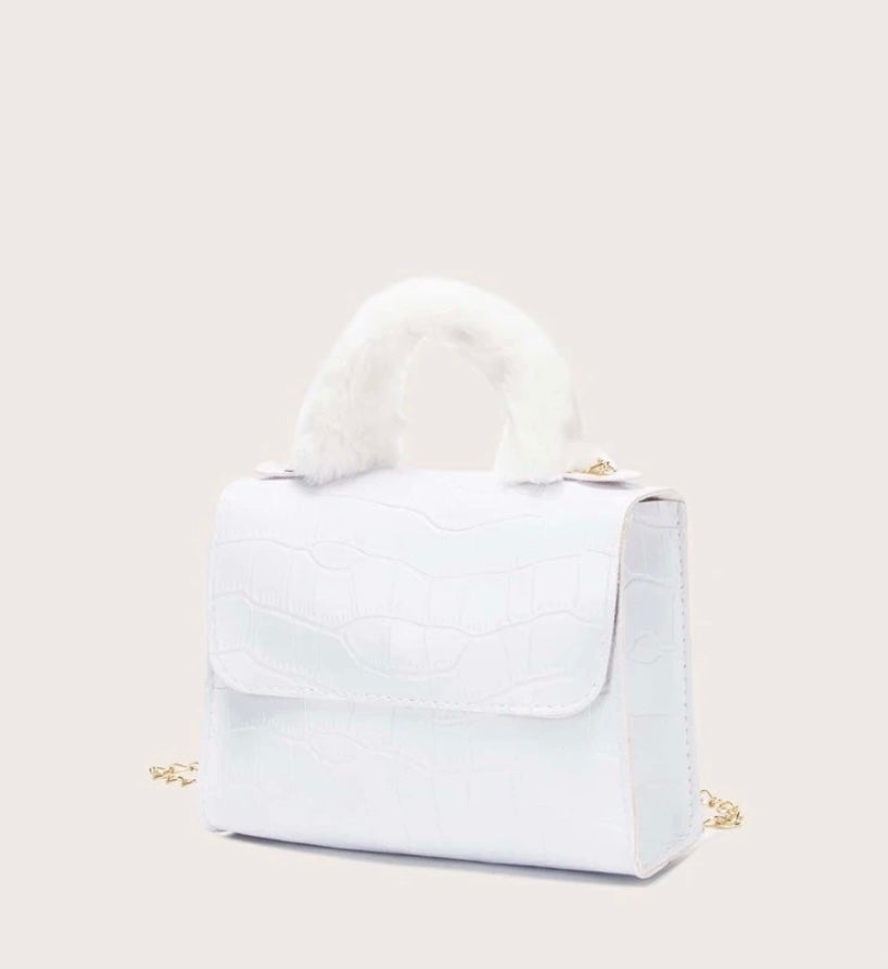 Snow White Fur Handbag