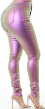 Load image into Gallery viewer, "FITTED METALLIC PURPLE" JEANS
