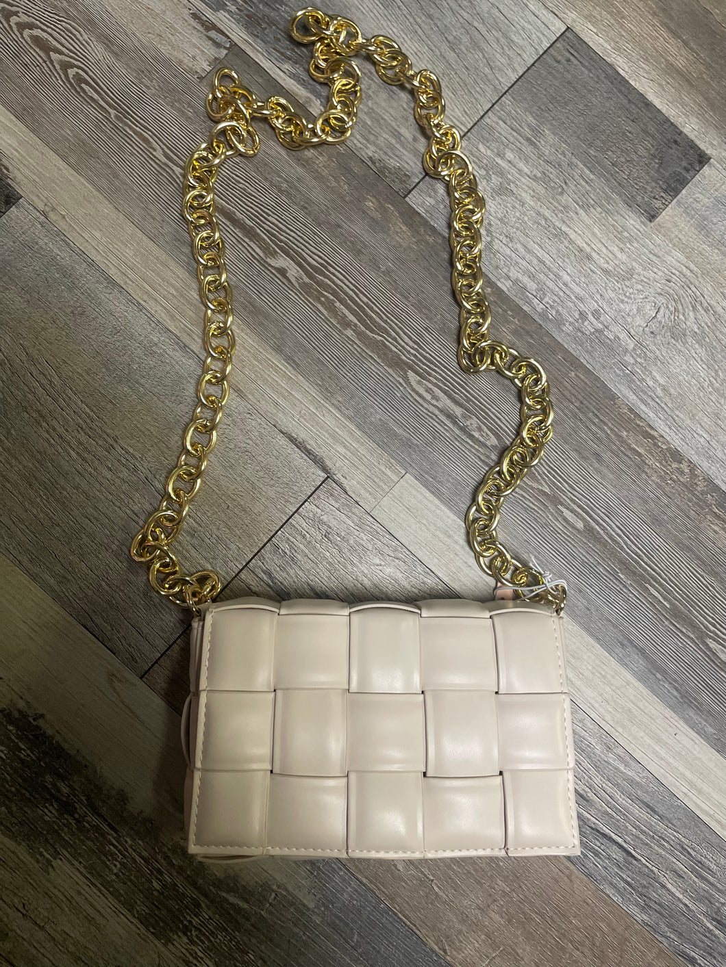 Square Block Nude Handbag