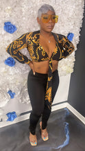 Load image into Gallery viewer, &quot;FANCY ME&quot; BLACK &amp; GOLD TOP
