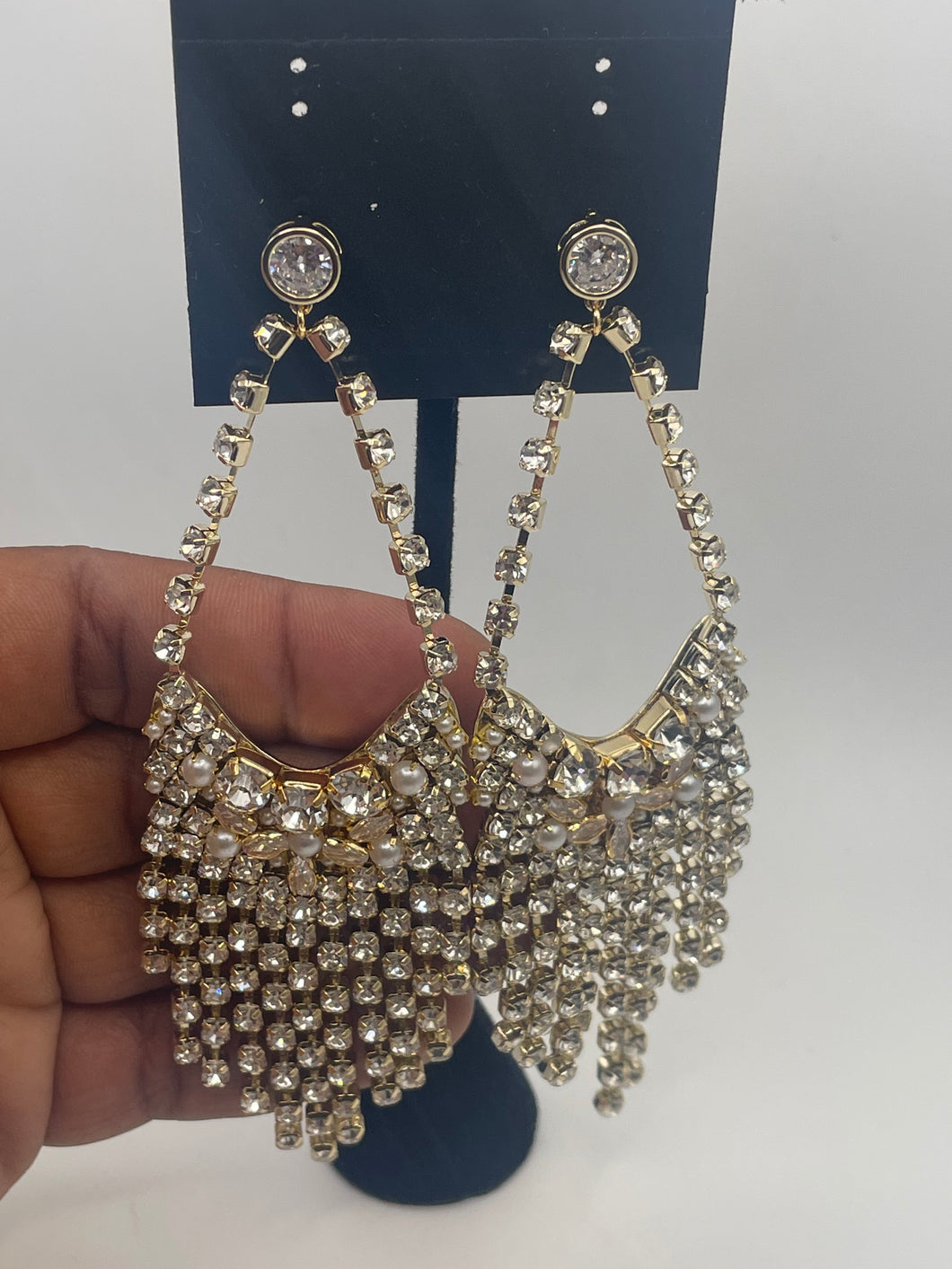 Queen Goddess Gold Diamond Earrings