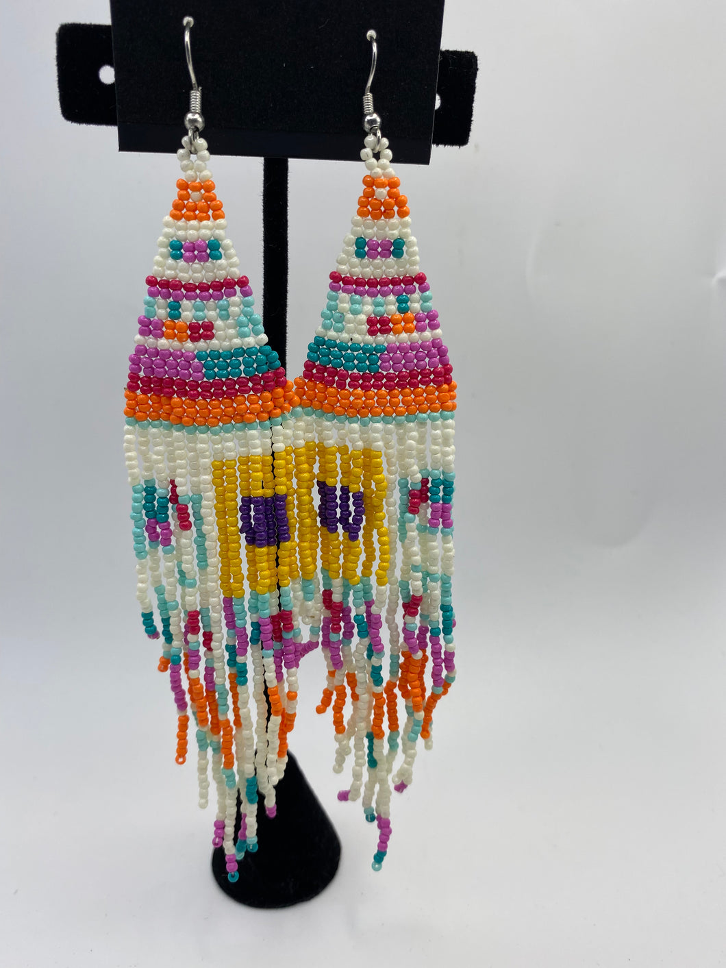 Colorful Sunshine Beaded Earrings